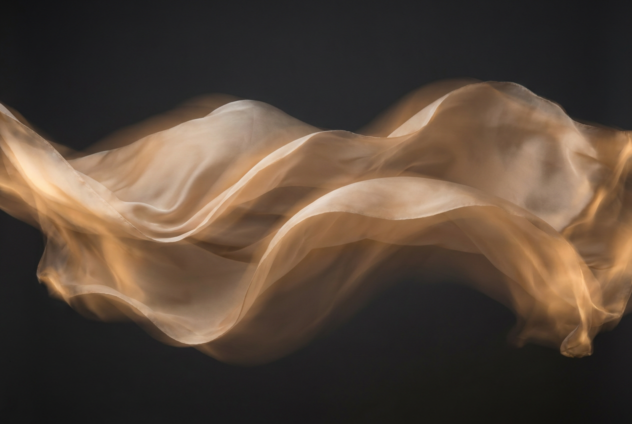 Fabric mid-motion, painterly editorial study